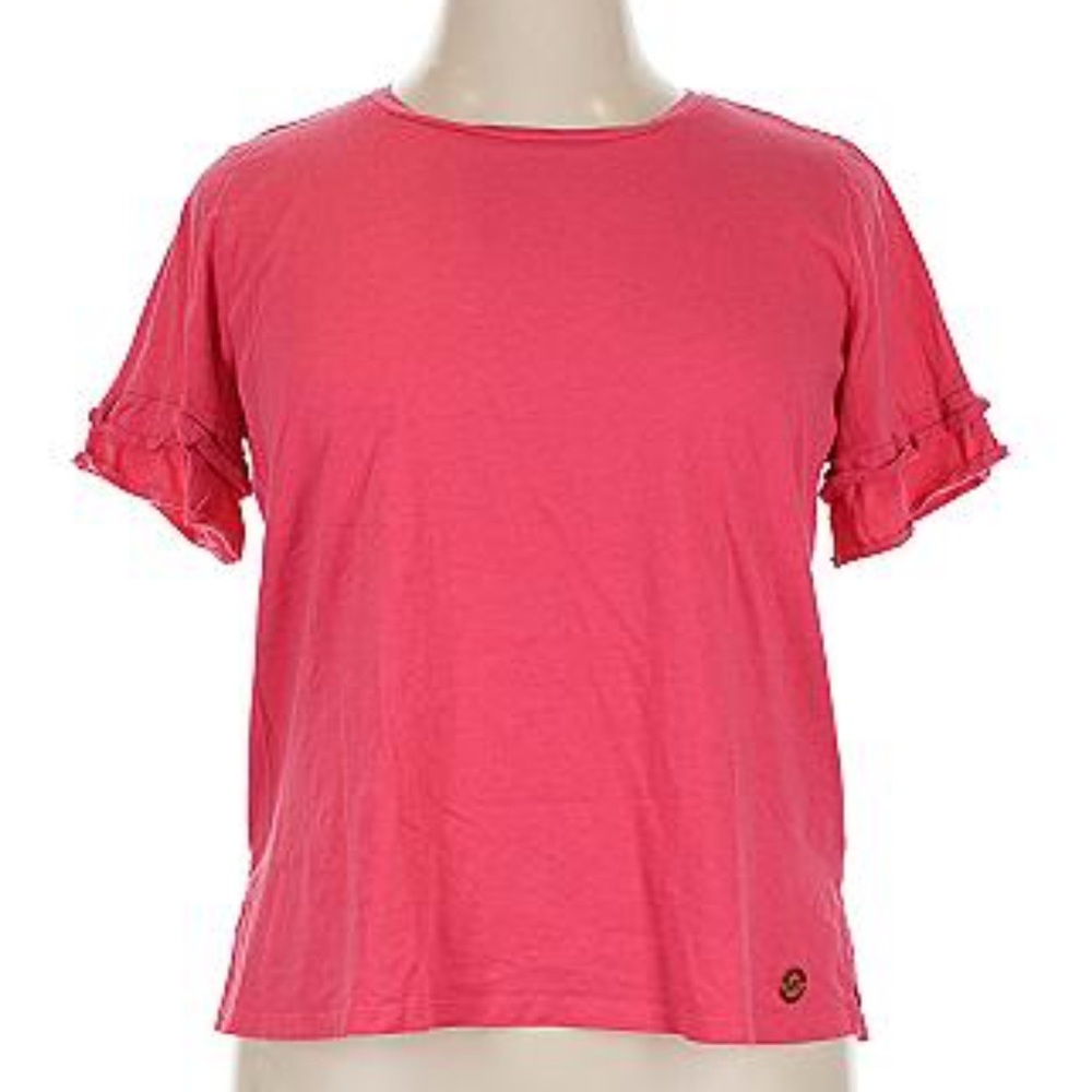 Michael by Michael Kors Pink Ruffle Sleeve Women's Top